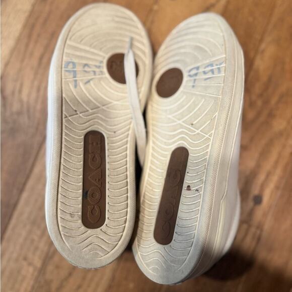 Coach Taupe and Logo Casual Sneakers - Picture 4 of 5